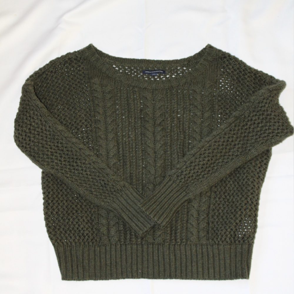 American Eagle Outfitters Olive Knit Sweater